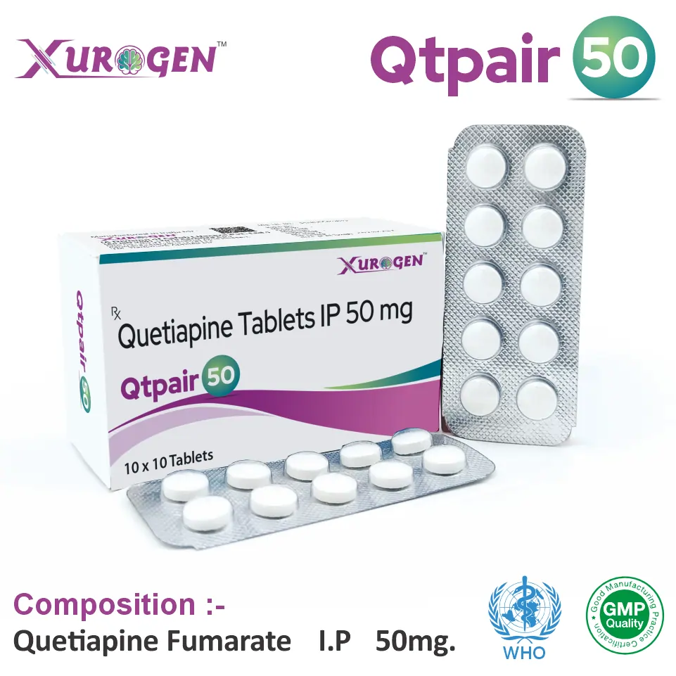 Quetiapine Fumarate 50mg Tablet | Best Price for PCD Pharma Franchise in Psychiatry Care